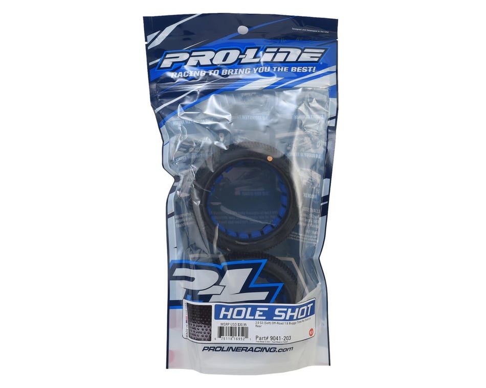 Pro-Line Hole Shot 2.0 S3 Soft 1:8 Buggy Tires w//Closed Cell Inserts #9041-203